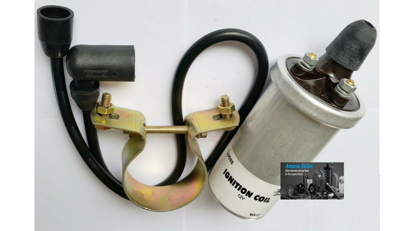 12V IGNITION COIL PLUG WIRE BRACKET Fits Royal Enfield BSA LUCAS