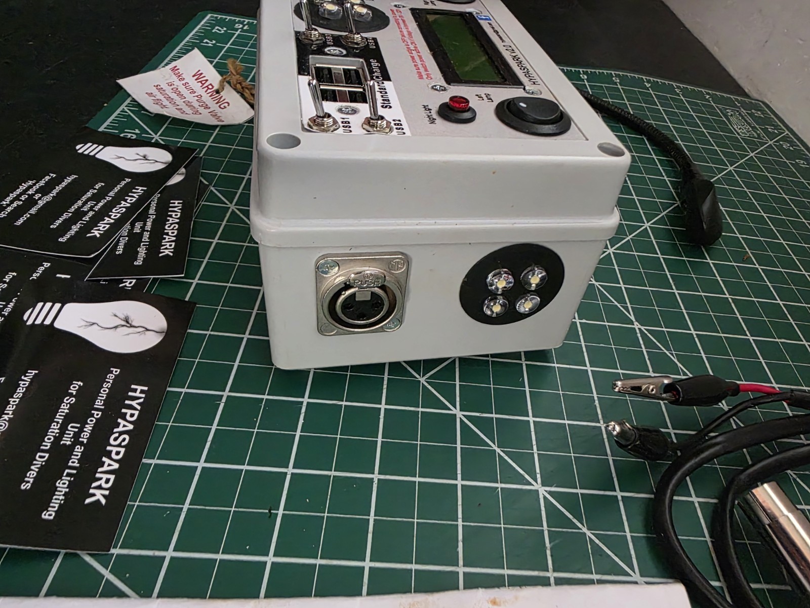 Hypaspark V 2.0 Personal Power Lighting Unit Custom For Dive Bunk As Is Untested