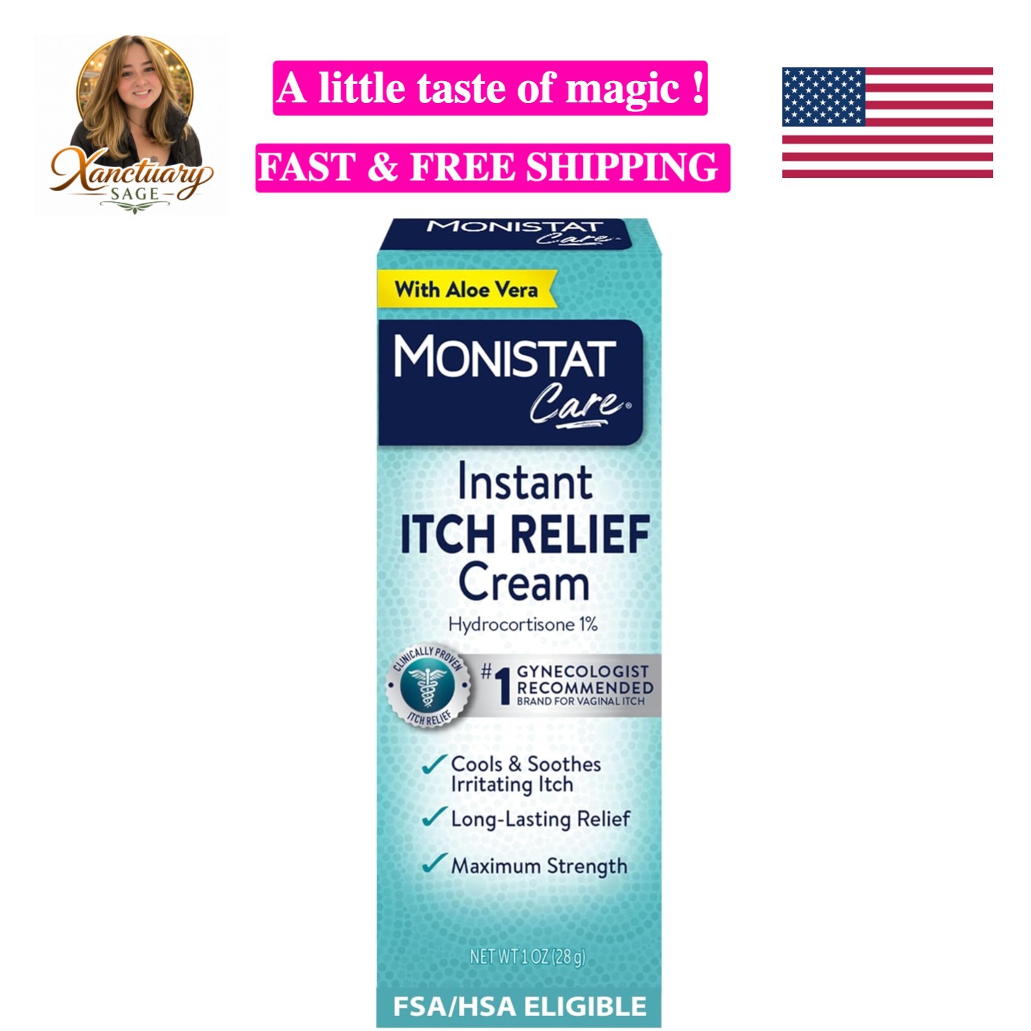 Maximum Strength Itch Relief Cream for Women - 1 oz Hydrocortisone Formula