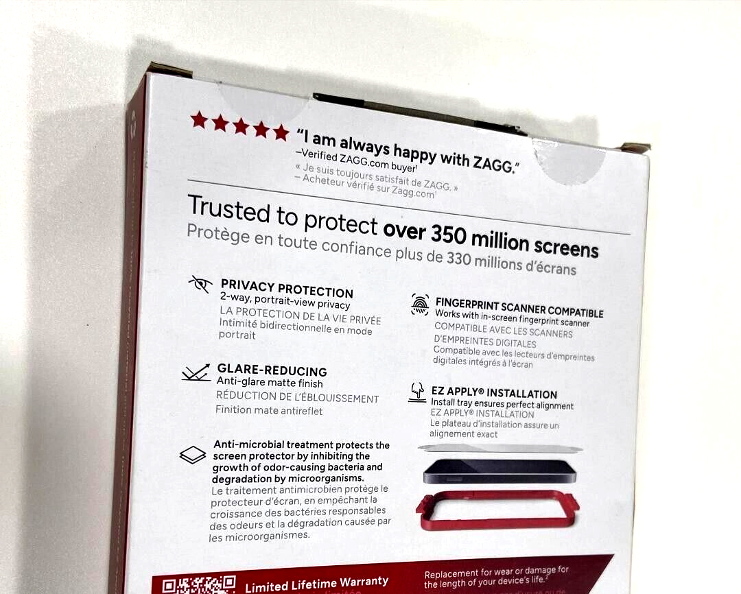 Zagg Invisible Shield Privacy Screen Protector for Galaxy S24 Plus