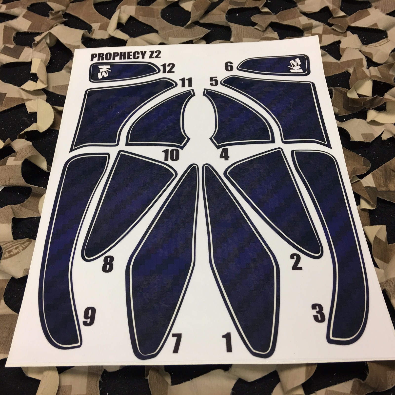 NEW KM Paintball Prophecy Loader Hopper Wrap - Carbon Blue