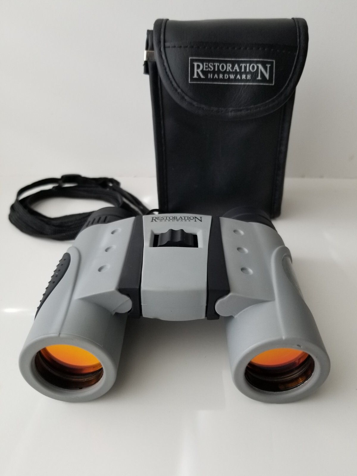 Restoration Hardware 10x25 Binoculars JlU4 waterproof neck strap soft case_Clean