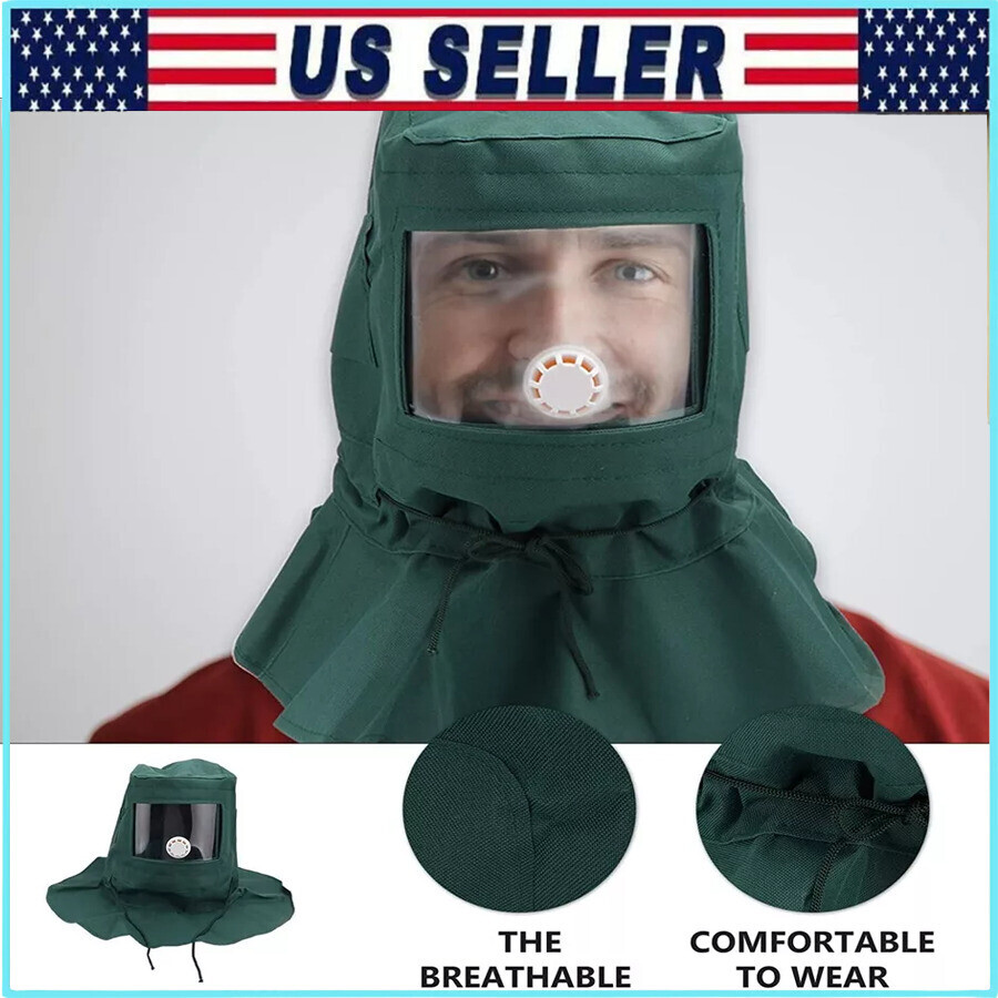 Sand Blasting Hood Cap Anti Wind Sandblaster Tools Dust Protective Face Shield