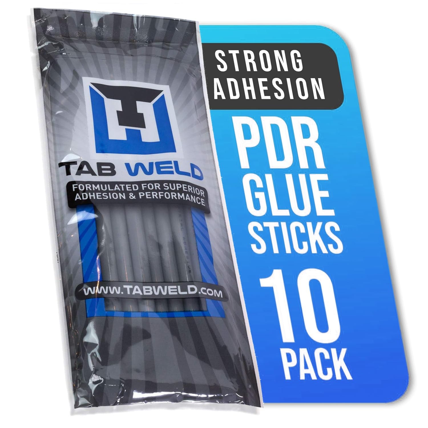 Tabweld Black Plague PDR Glue Sticks  Paintless Dent Repair  Grey, 10 Pack