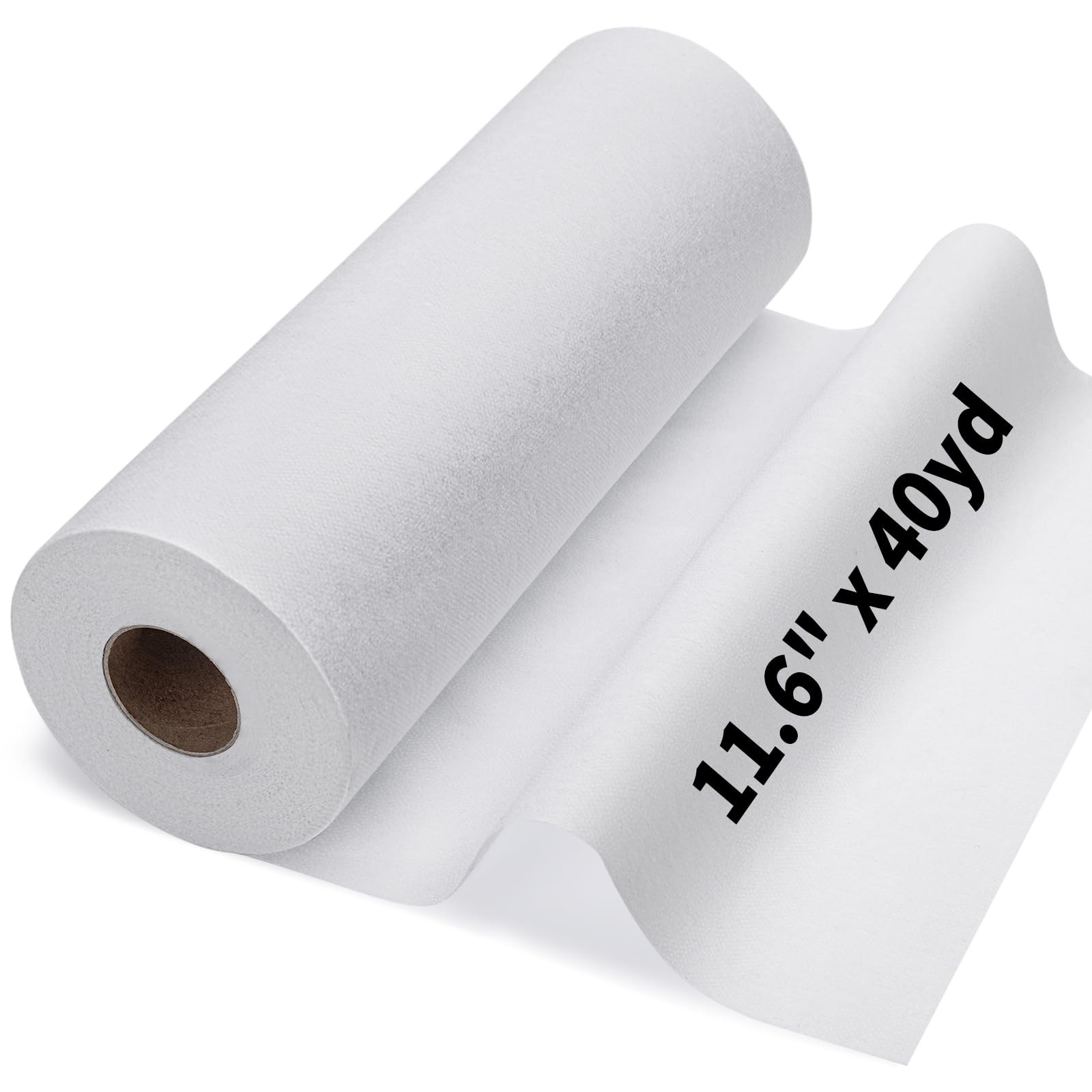 Medium Weight 11.6" x 40 yd White Fusible Interfacing for Sewing: Iron On Non...