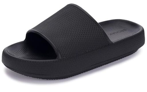 Pillow Slippers for Women and Men | House 10.5-11.5 Women/9-10 Men Black