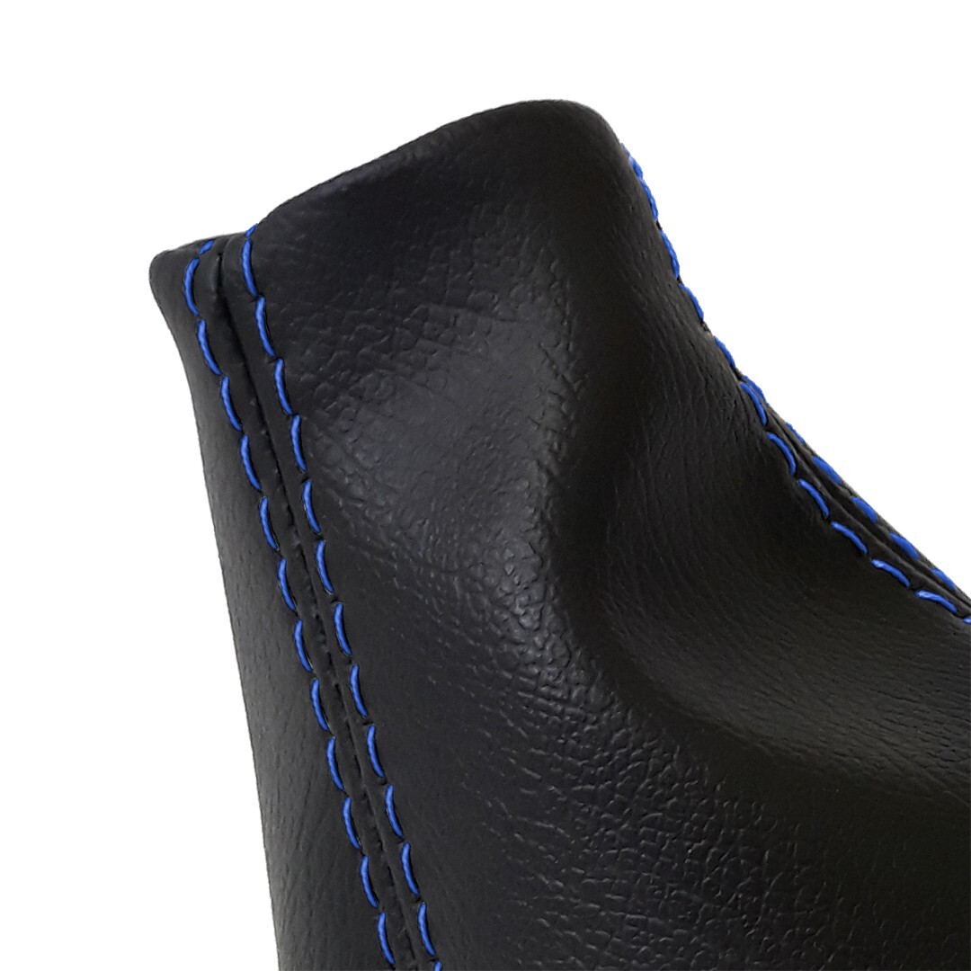 Fits 07-15 Audi Q7 Synthetic Leather Automatic Shift Boot Blue Stitch