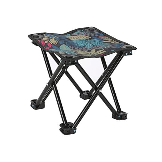 Portable Folding Stool Outdoor Camping Stool for Camping, Hiking, Fishing Blue