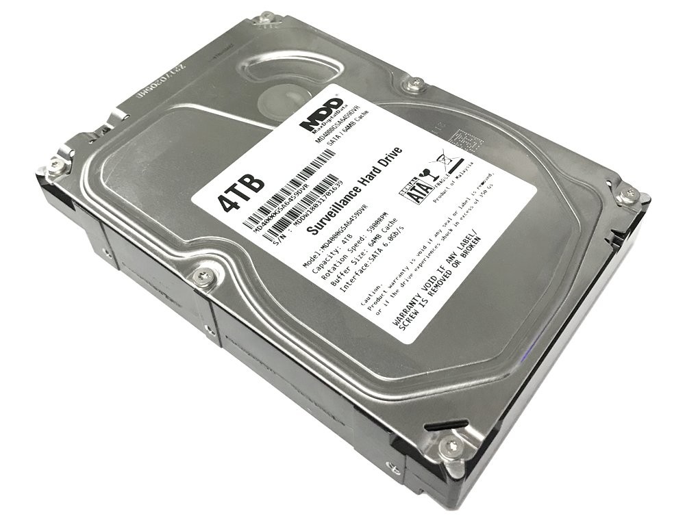 MDD 4TB 64MB Cache 5900RPM SATA 6.0Gb/s 3.5" Internal Surveillance DVR HDD
