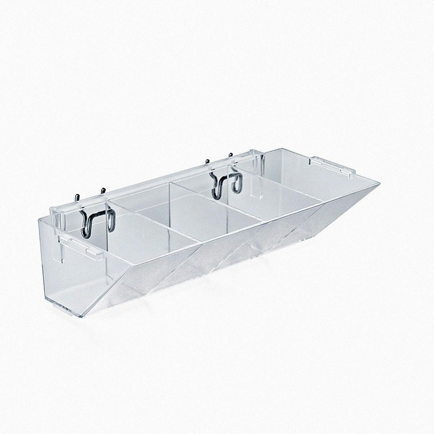 223011-2Pack 4-Compartment Pegboard/Slatwall Tray (Pack of 2)