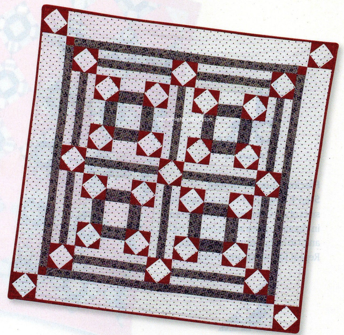 Broken Wheel Quilt Pattern Pieced SH