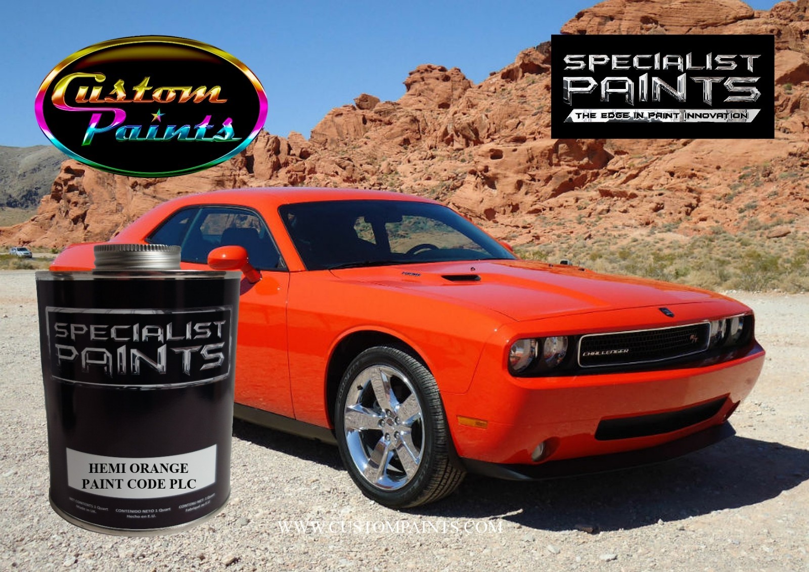 Chrysler - Hemi Orange - Paint code: PLC - Urethane Based Automotive, Dodge