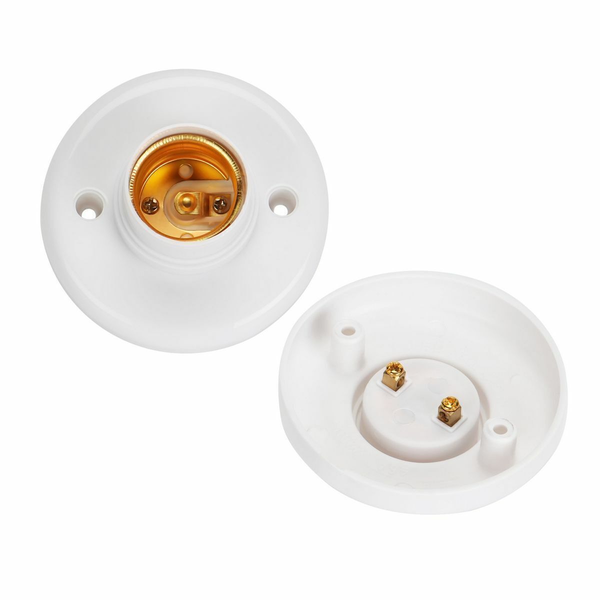 1-20Pack Light Bulb Pendant E27 Lamp Round Fixing Base Holder Screw Cap Socket