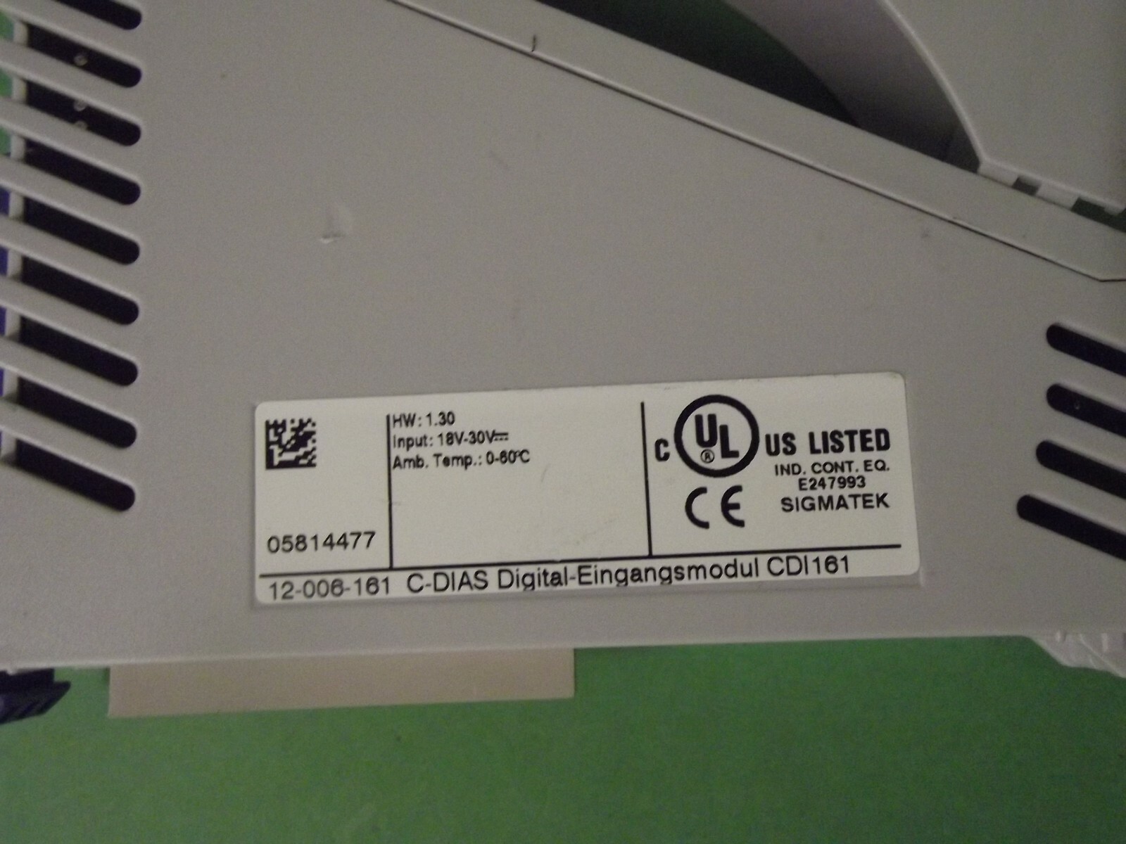 Sigmatek 12-006-161 input module CDI 161