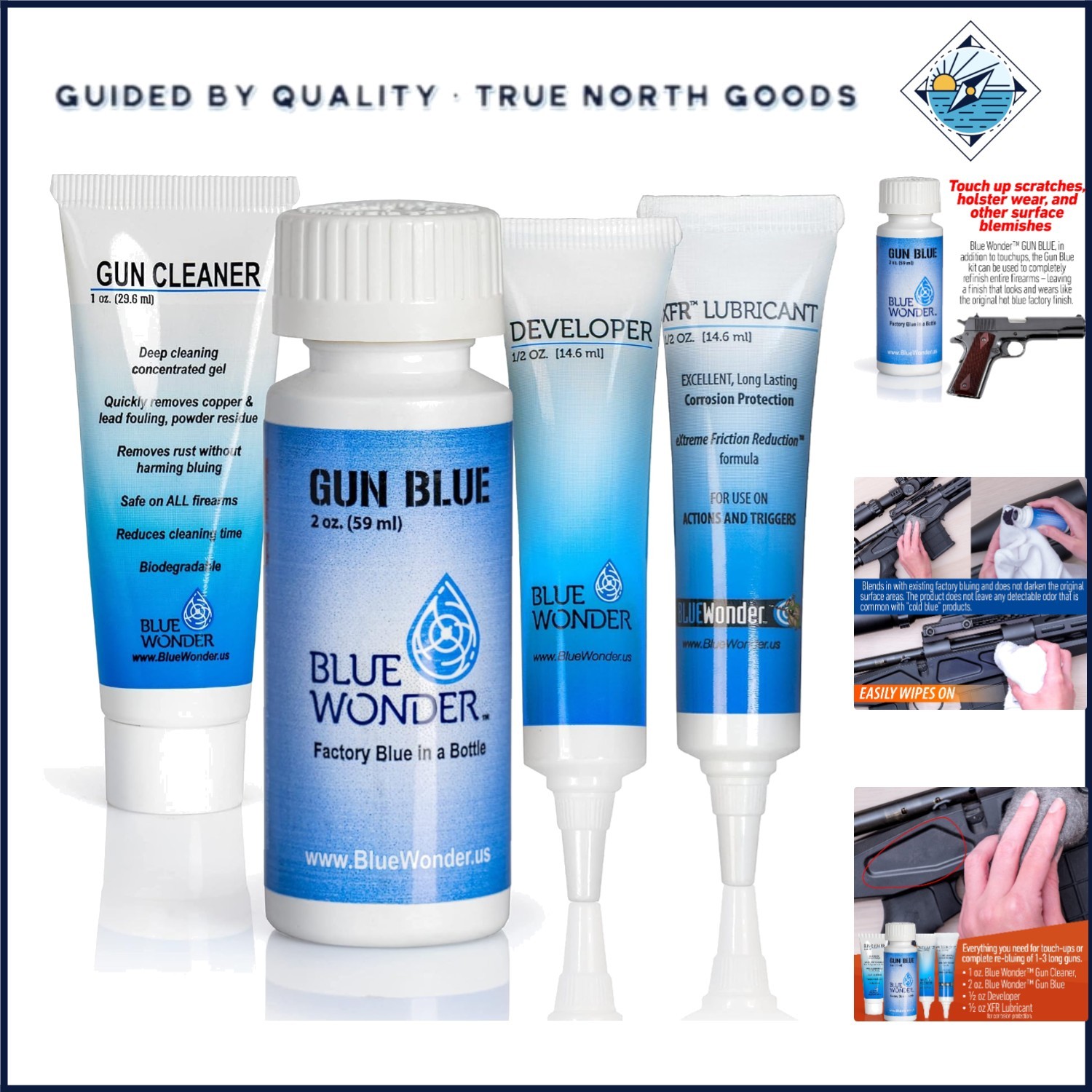 Gun Blue Kit - Complete Care with Cleaner and Lubricant for Firearm Finishes