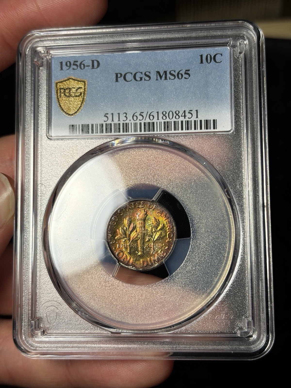 1956 US Mint Set 18 Coin Fully PCGS Graded Rainbow Toned WOW Original