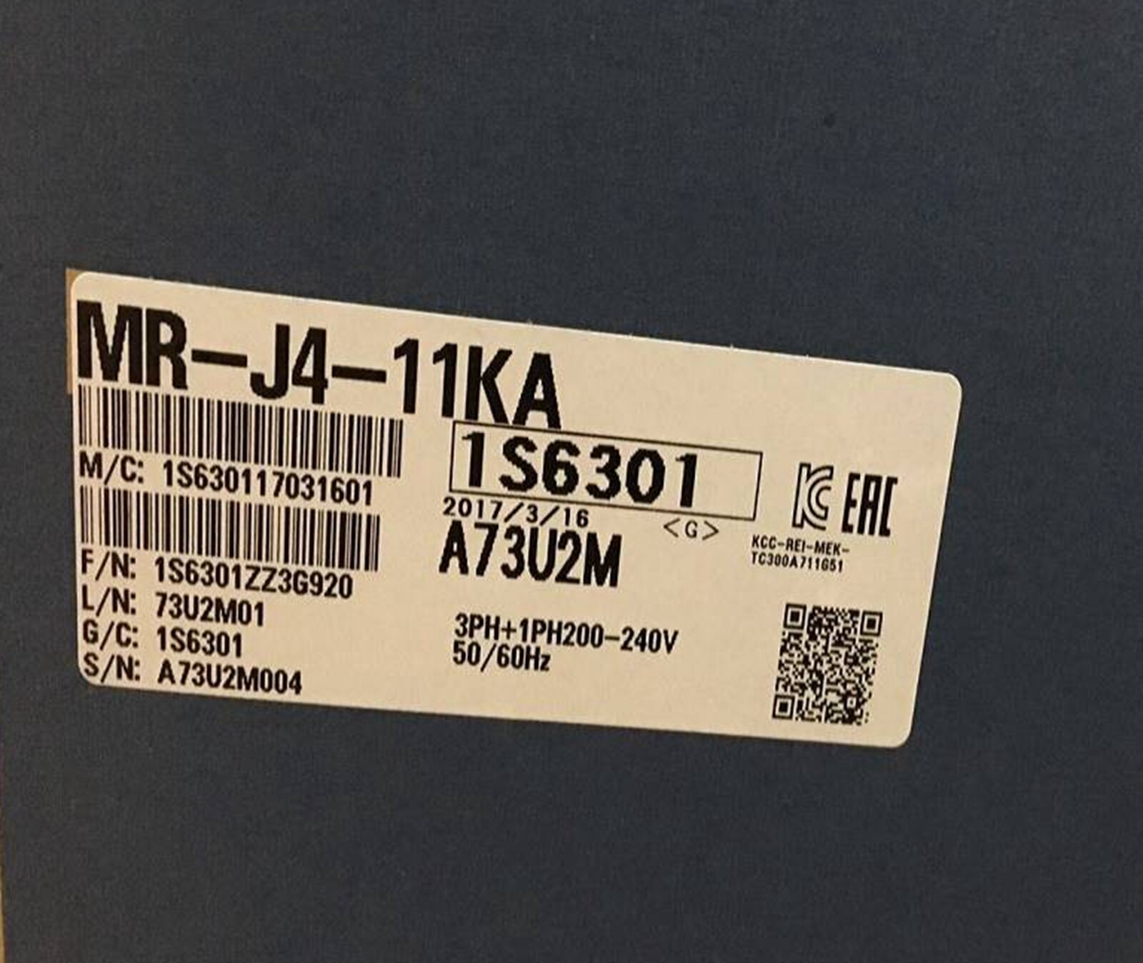 NEW Mitsubishi MR-J4-11KA Servo Drive MRJ411KA