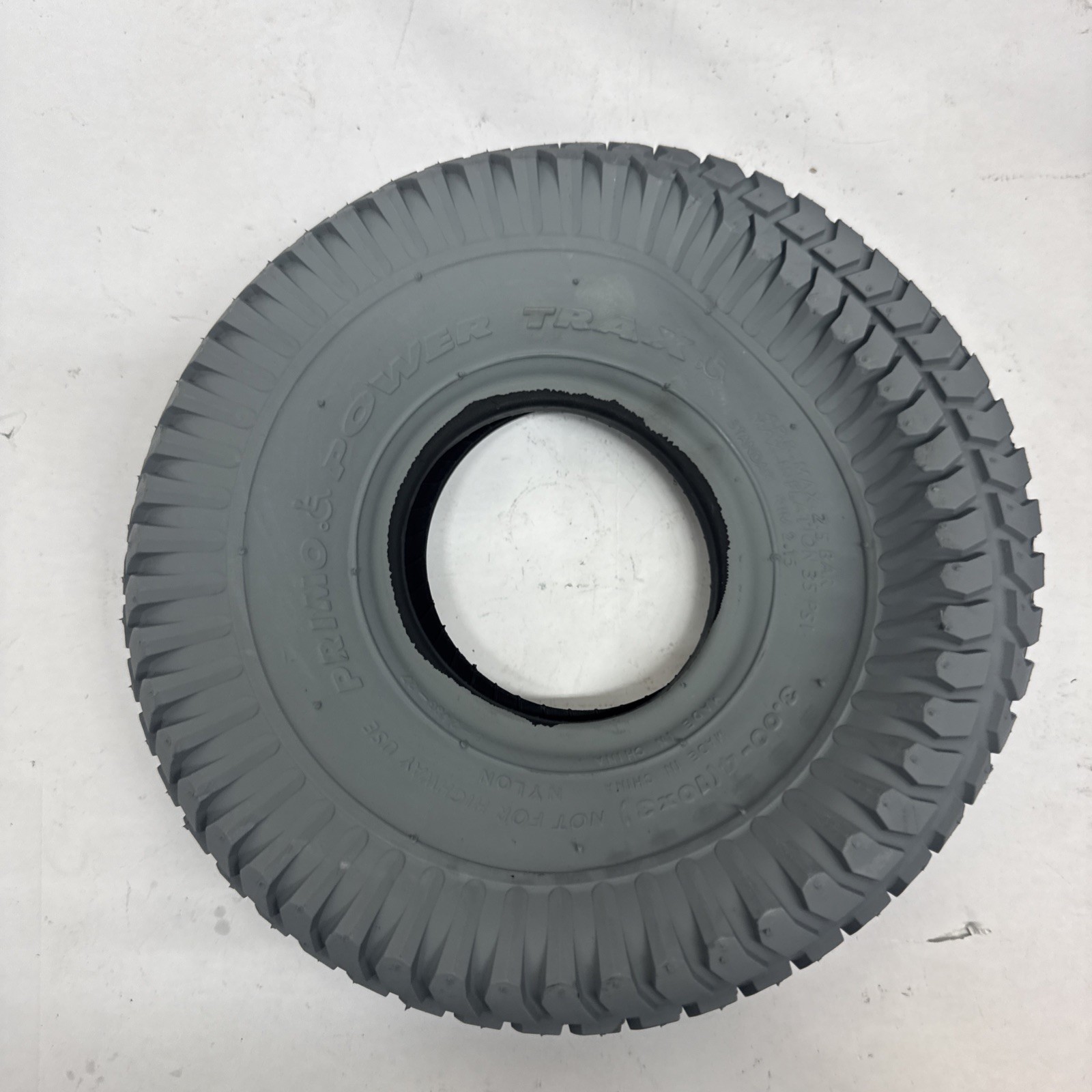 3.00-4 Pneumatic Mobility Tire with Powertrax Tread for Power Chair and Scooter