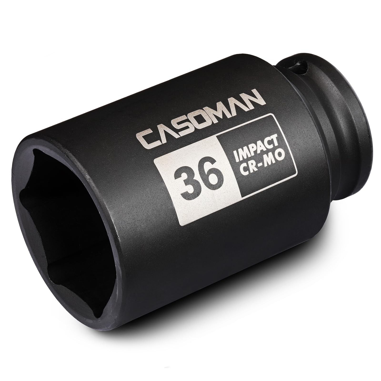 CASOMAN 1/2" Drive x 36 mm Deep 6 PT Impact Socket, CR-MO, 36 (Deep)