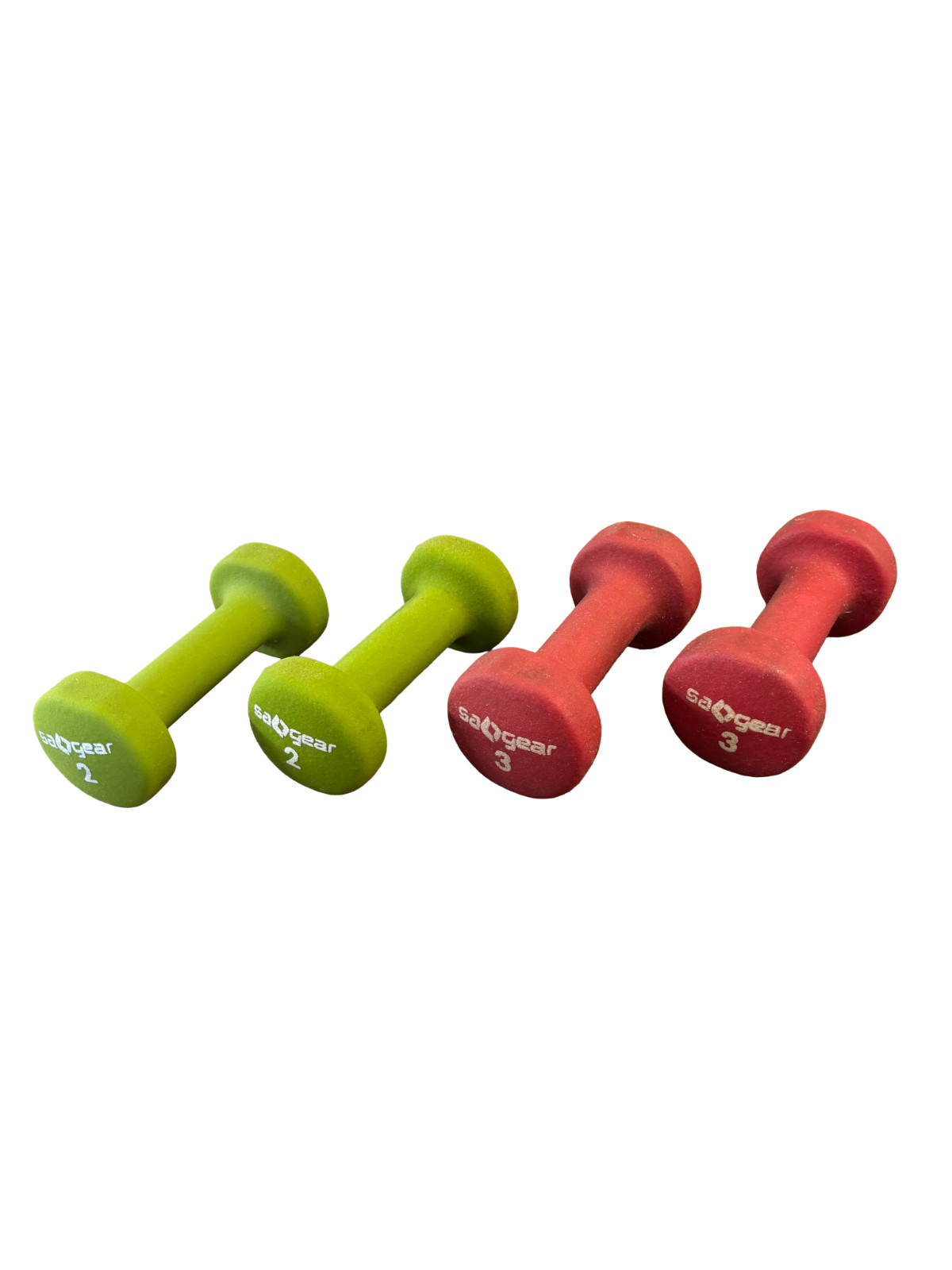 SaGear lightweight dumbbells used - (2lb - 3lb)