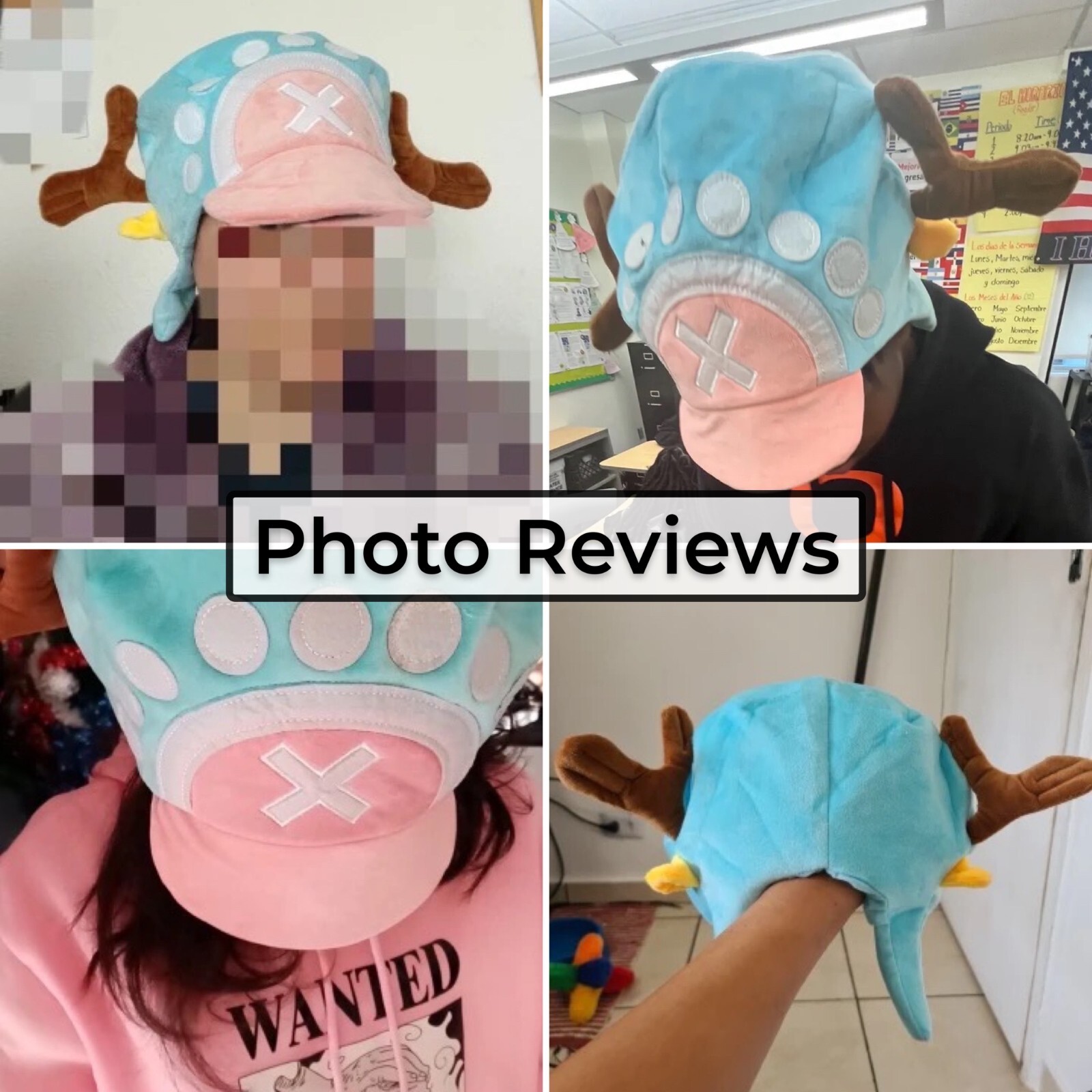 Tony Chopper One Piece Inspired Hat Plush Costplay Special - USA Shipper