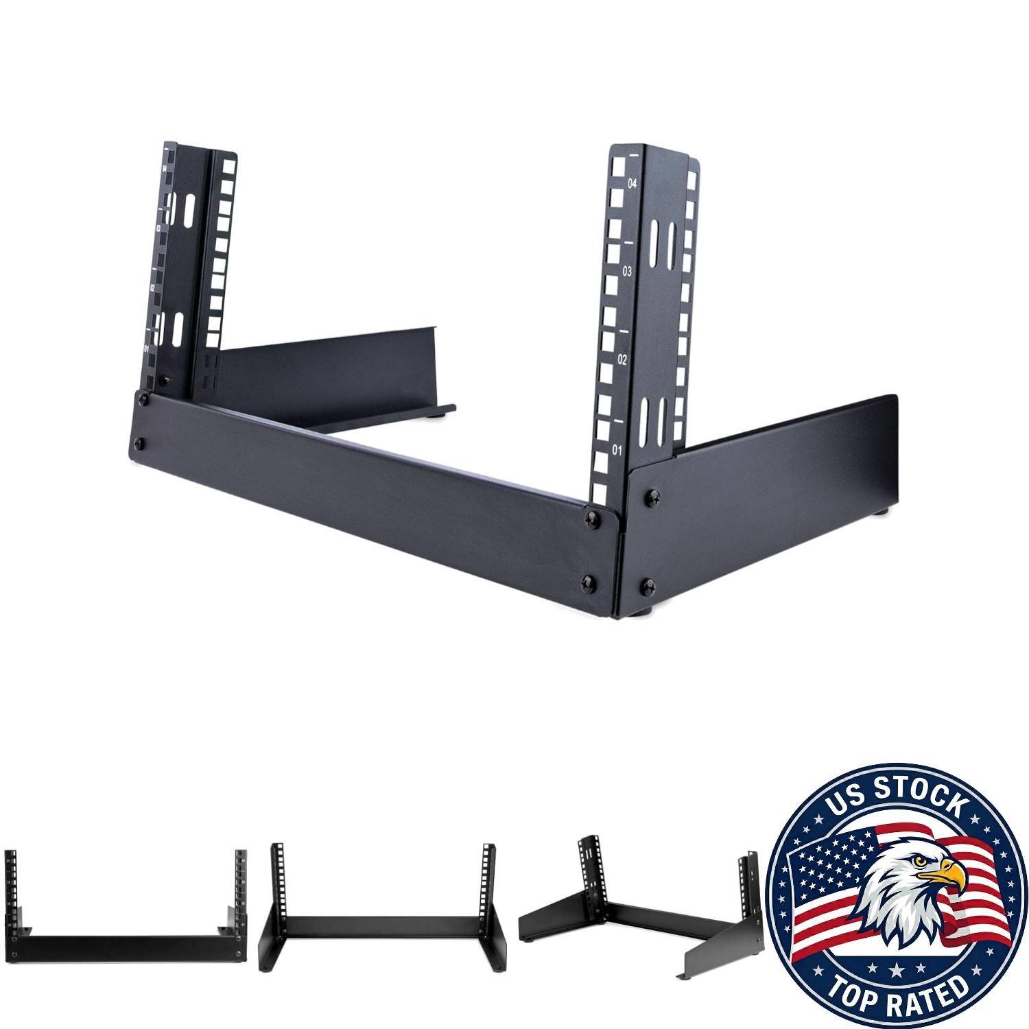 EIA-310 Compliant 4U Server Rack - Compact Steel Design for Home/Office Use
