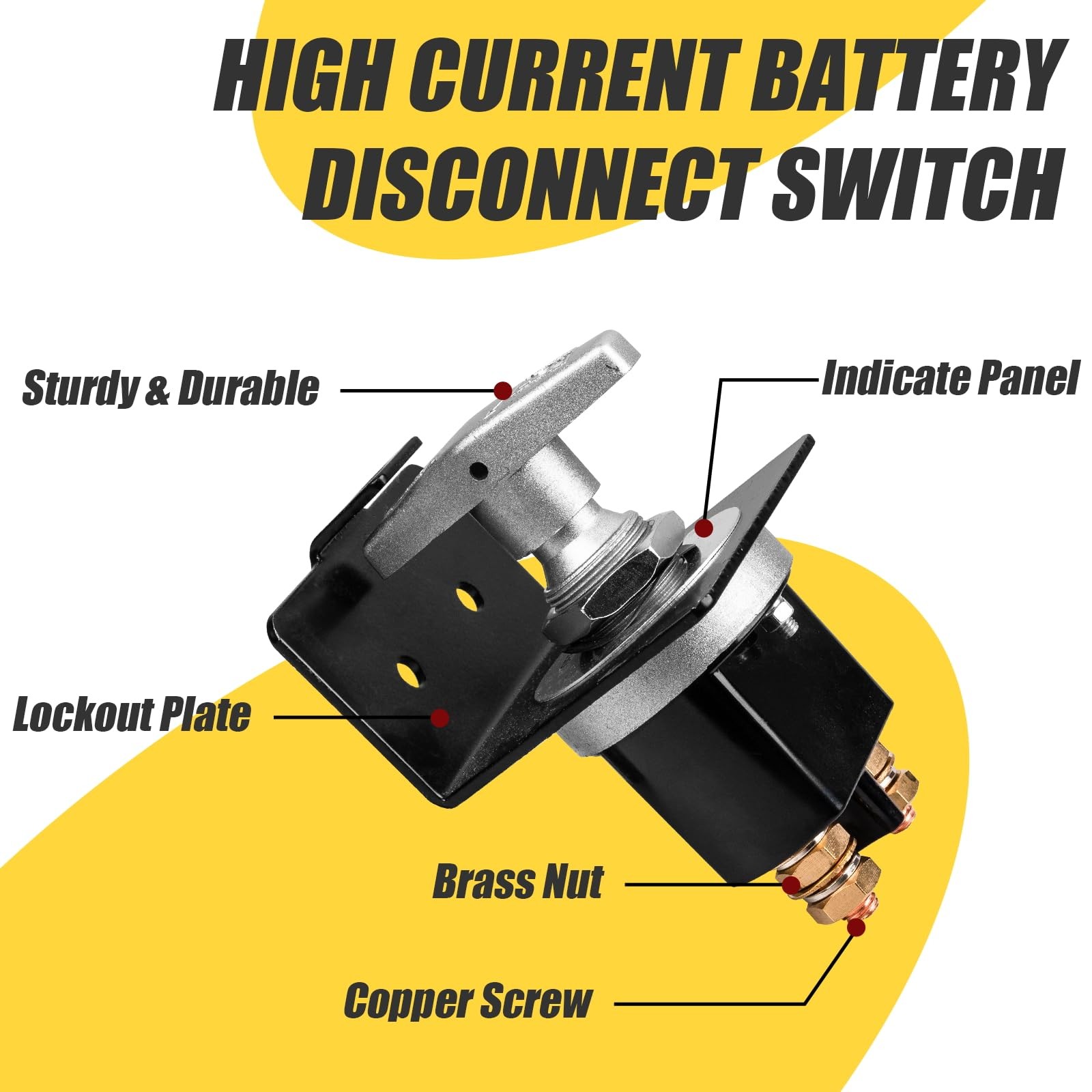 500A High Current Battery Disconnect Switch, 12-36V Cut Off Switch...