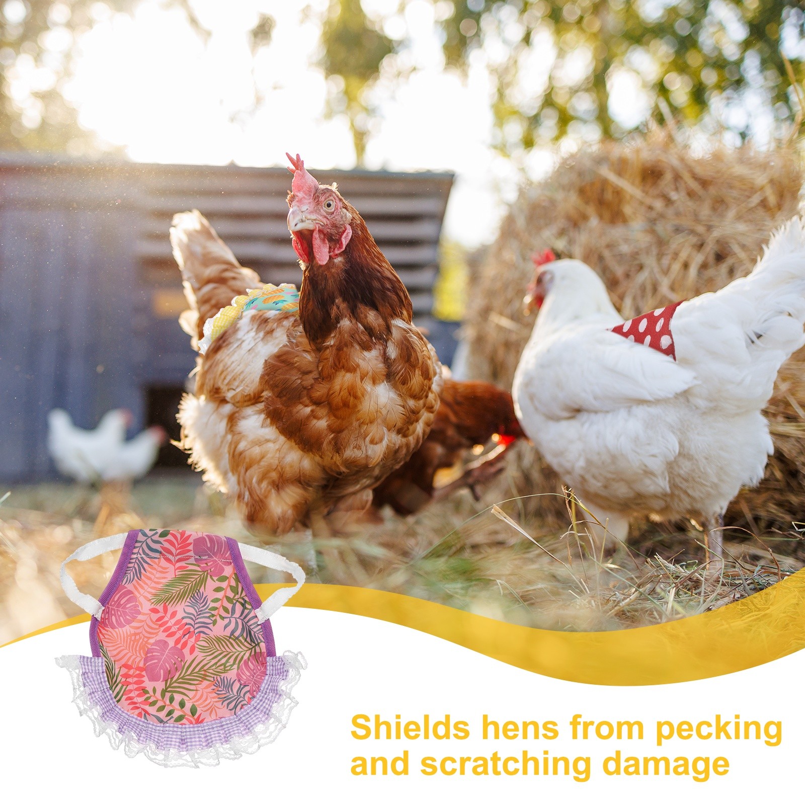 2-Pack Chicken Saddle, Chicken Apron Hens Back Protector [Mixing 2 Styles G]