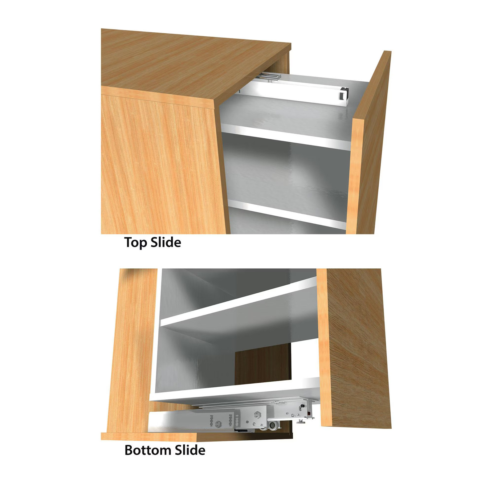 Fulterer FR777 No.450 Pantry Pullout Slide White 24 in.