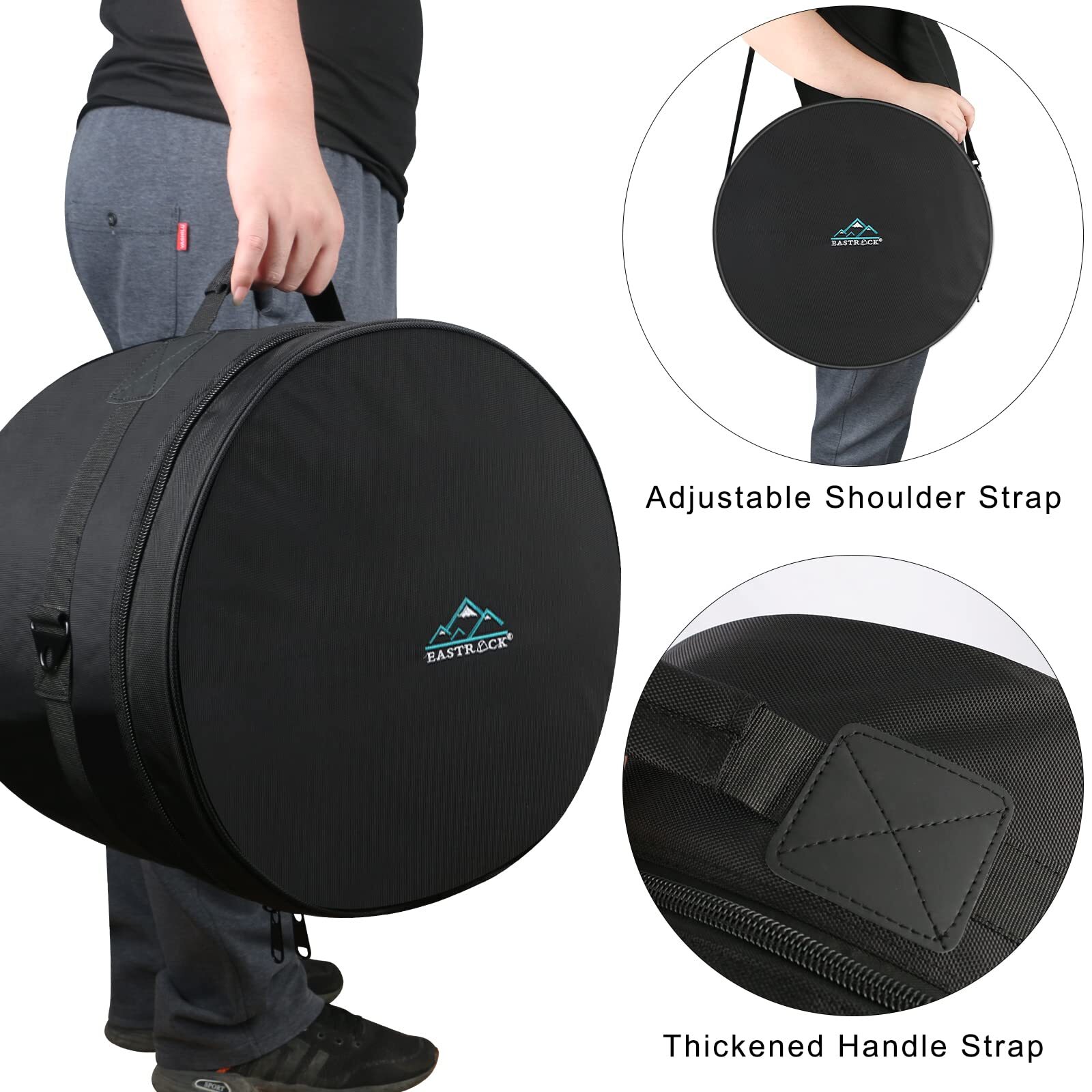 12" x8" Tom Drum Bag Tom Drum Cases 15 mm Thick Padding for Your Drum Protect...