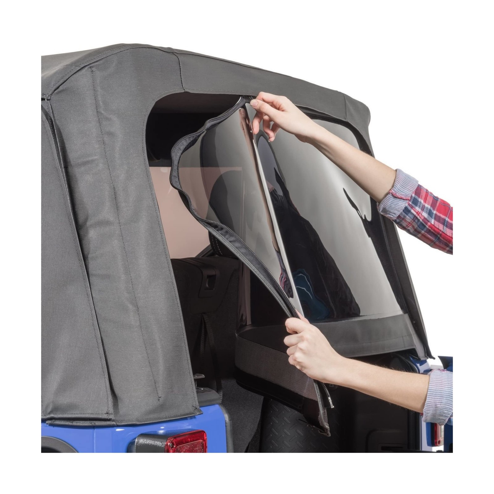 MasterTop Soft Top Rear Replacement Window Fit Jeep Wrangler JK 2-Door 2011-2018