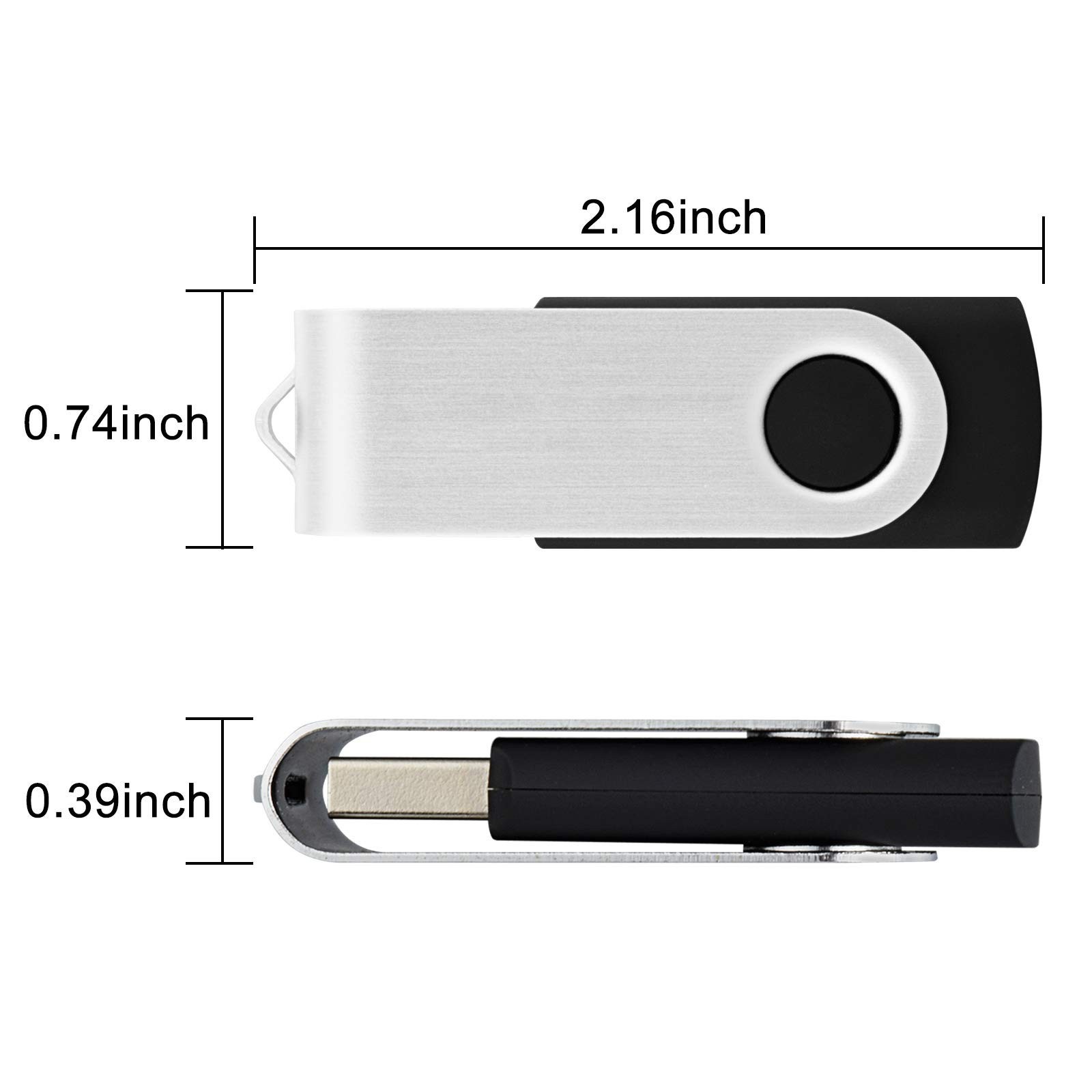 USB Flash Drive 10Pack Thumb Drives Memory Stick for PC Storage Pendrives Bulk