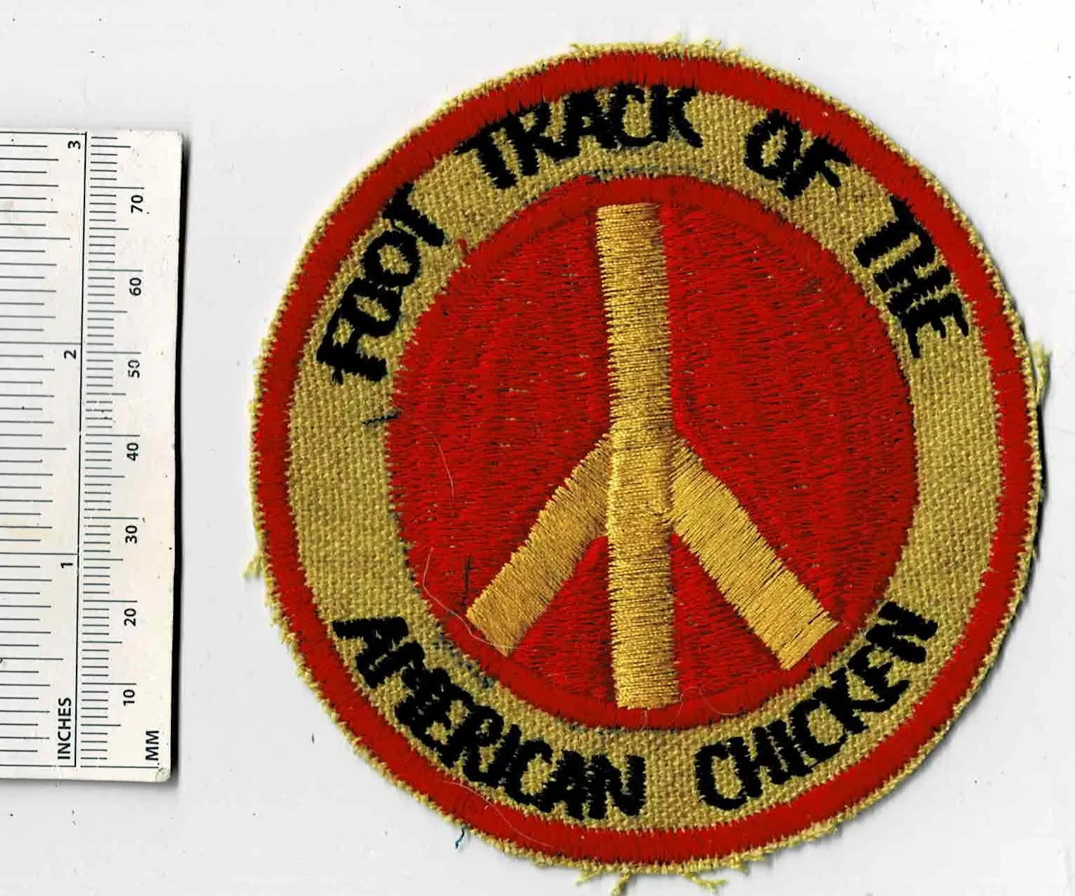 Vietnam War FOOTPRINT of The AMERICAN Chicken - Peace Shoulder Patch