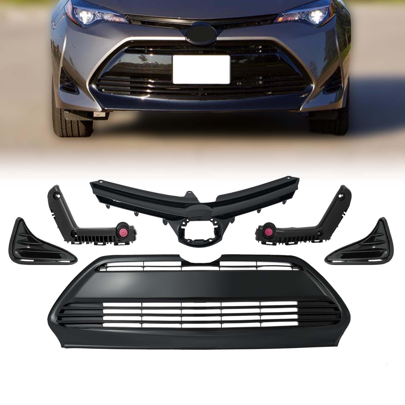 6PCS For 2017-2019 Toyota Corolla LE XLE CE Front Grille Fog Covers Brackets Set