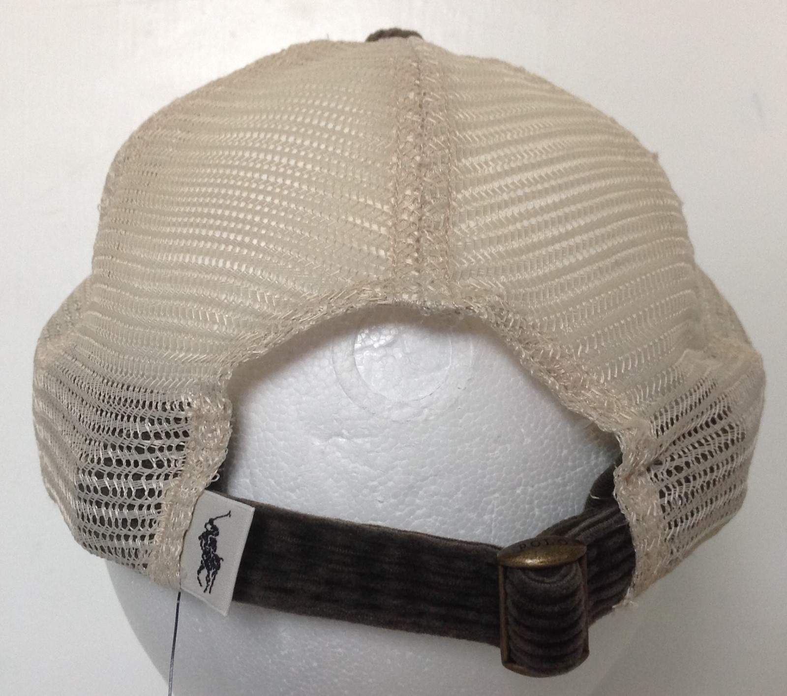 Polo Ralph Lauren Baseball Cap~Green Corduroy~American Flag~Mesh Back~NWT