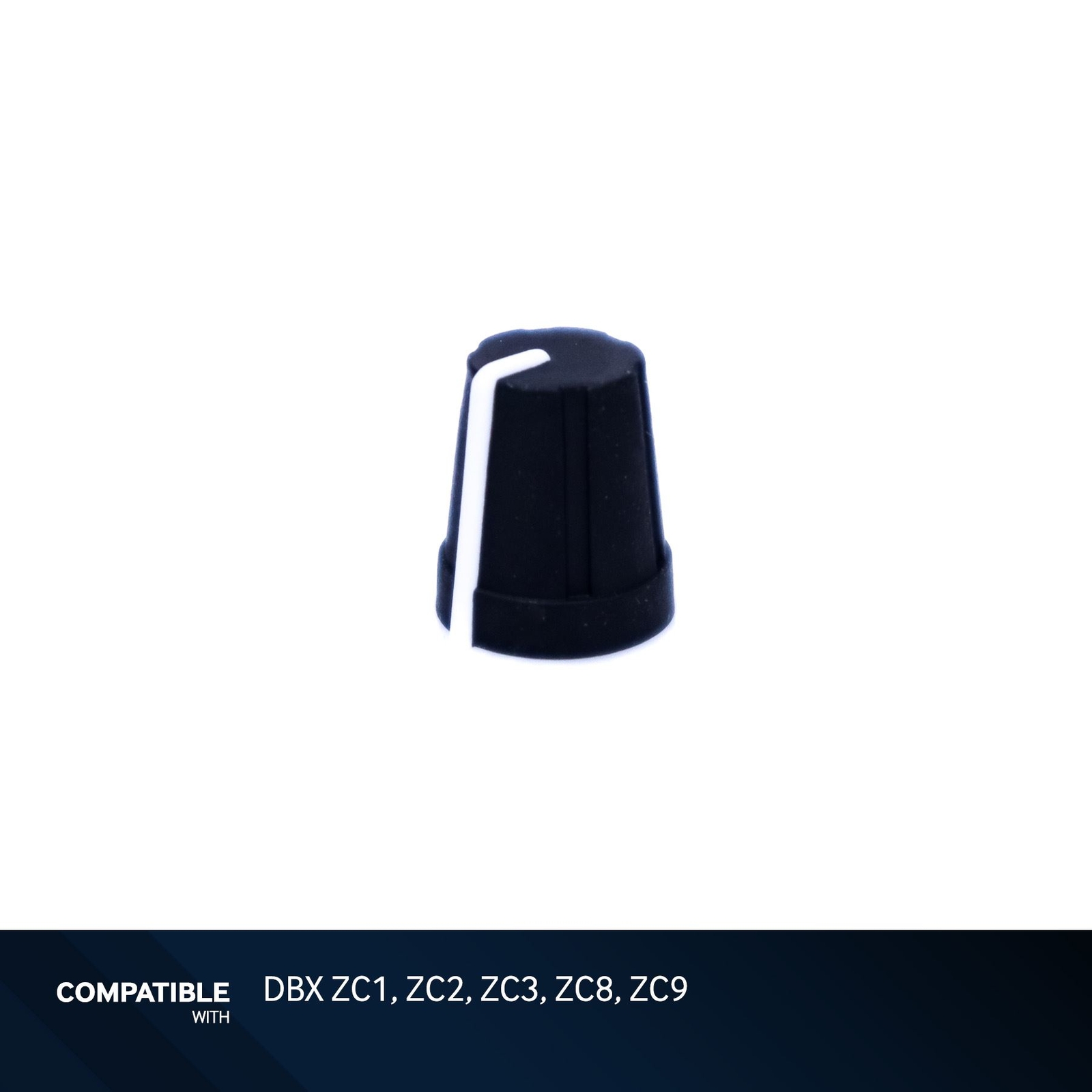 DBX Black Knob with White Line for ZC1, ZC2, ZC3, ZC8, ZC9
