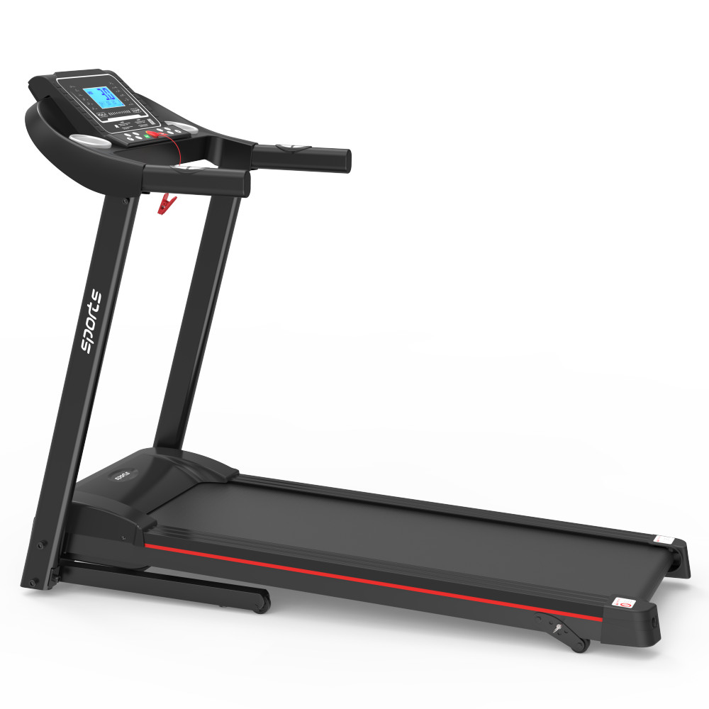 Foldable Incline Treadmill Folding Running Home Workout 5" LCD Screen Bluetooth