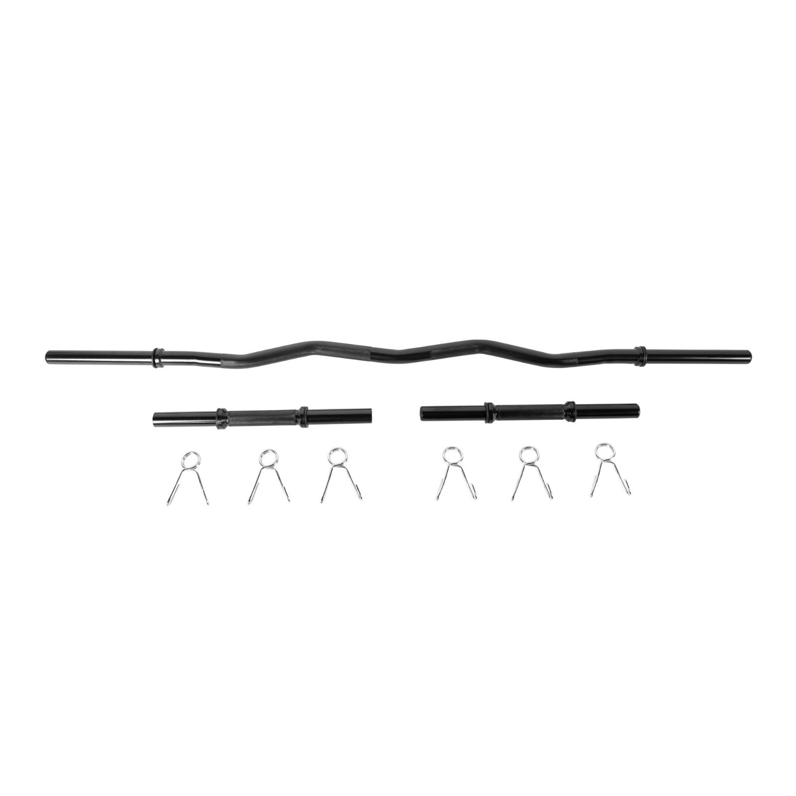 Barbell Standard 1" Curl Bar and Dumbbell Handle Set