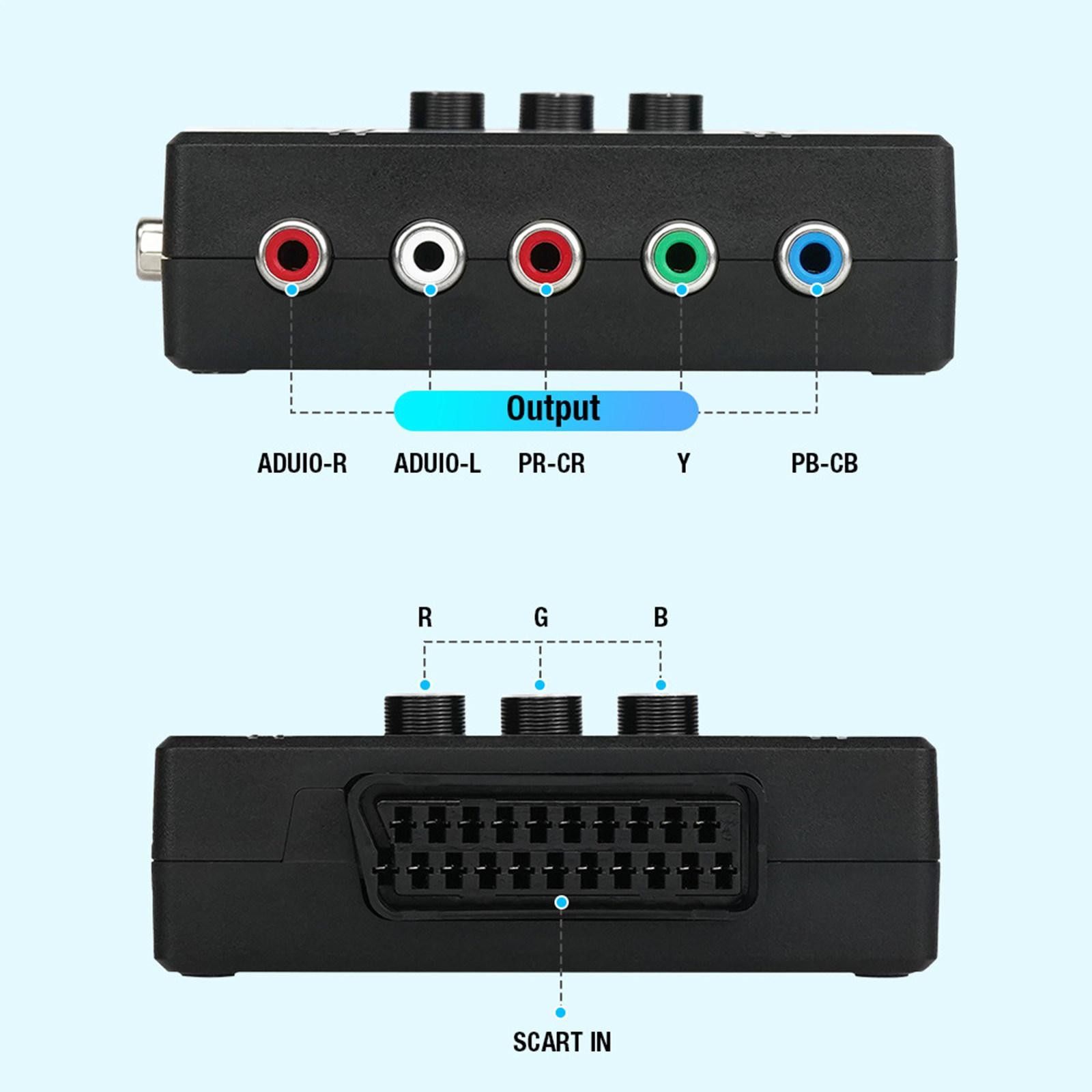 RGBS VGA to YPBPR Converter SCART to YPBPR For 480i 480p 576i 576p 720p 1080i H