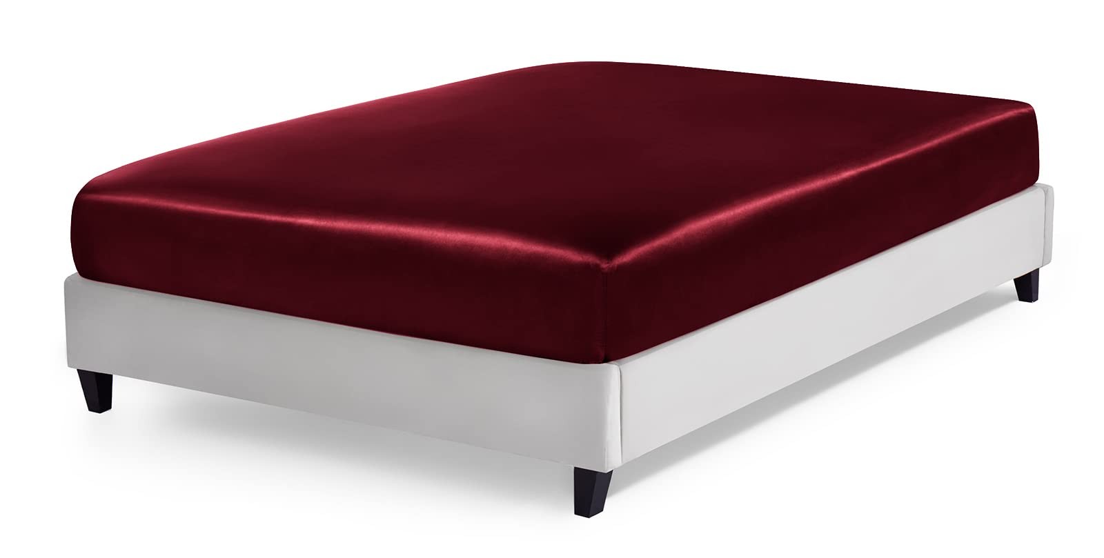 P Pothuiny Satin Fitted Sheet Queen Size, 1 Single Fitted Sheet Only, Extra Soft