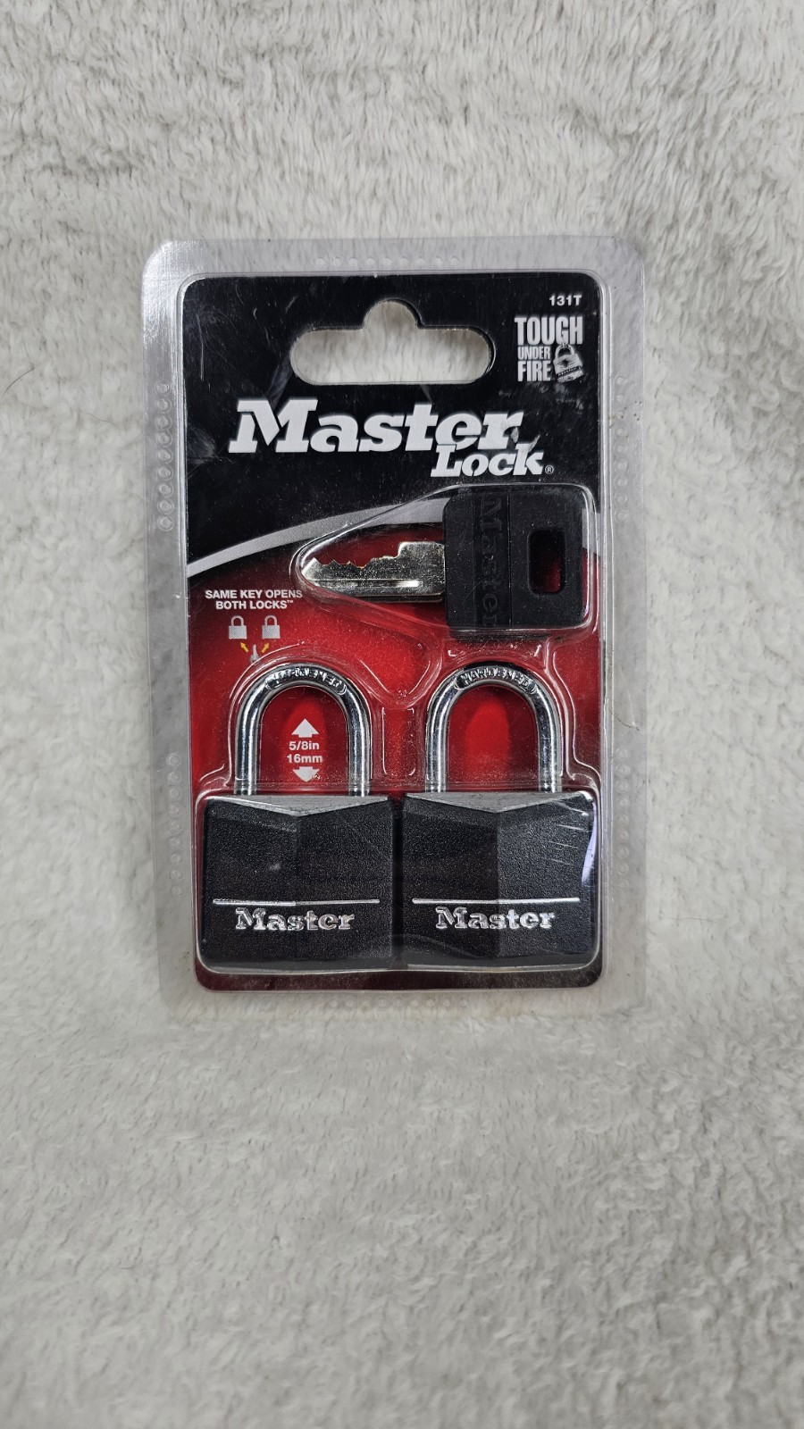 Master Lock 131T Hardened Steel Covered Solid Body Padlock 1-3/16 in. 2 Pack
