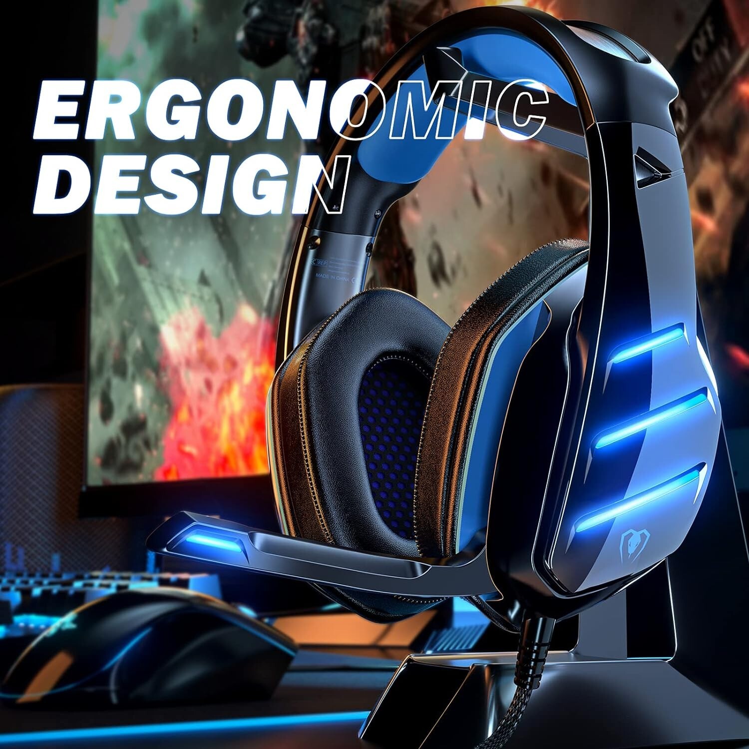 Beexcellent GM-3 Gaming Headset: 7.1 Surround Sound - Lightweight Aluminum Frame