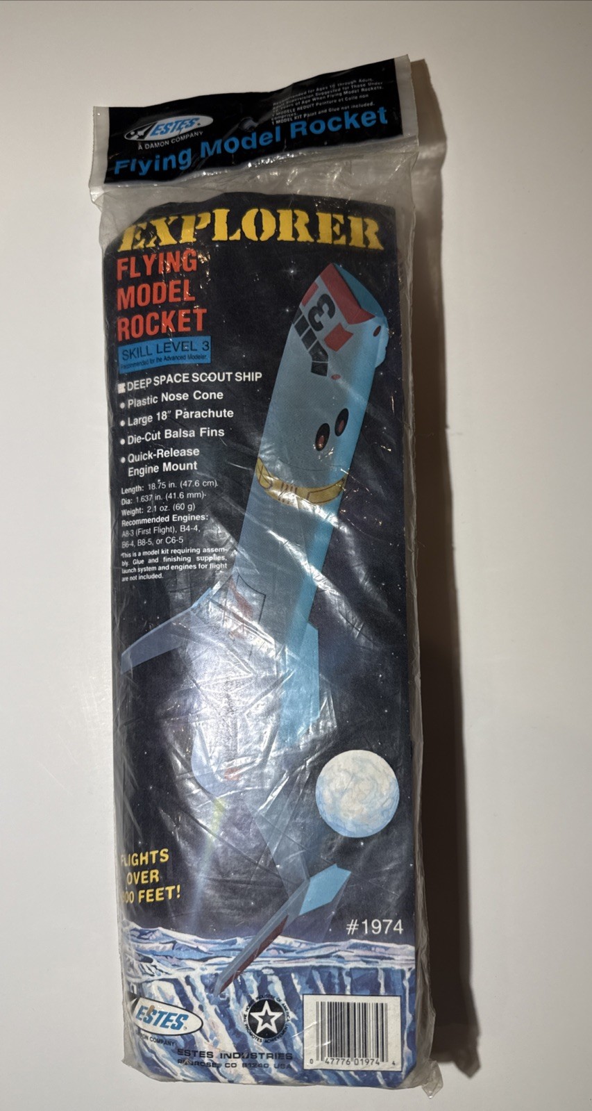Estes • Explorer #1974 • Flying Model Rocket Kit • Skill Level 3 • New/Sealed