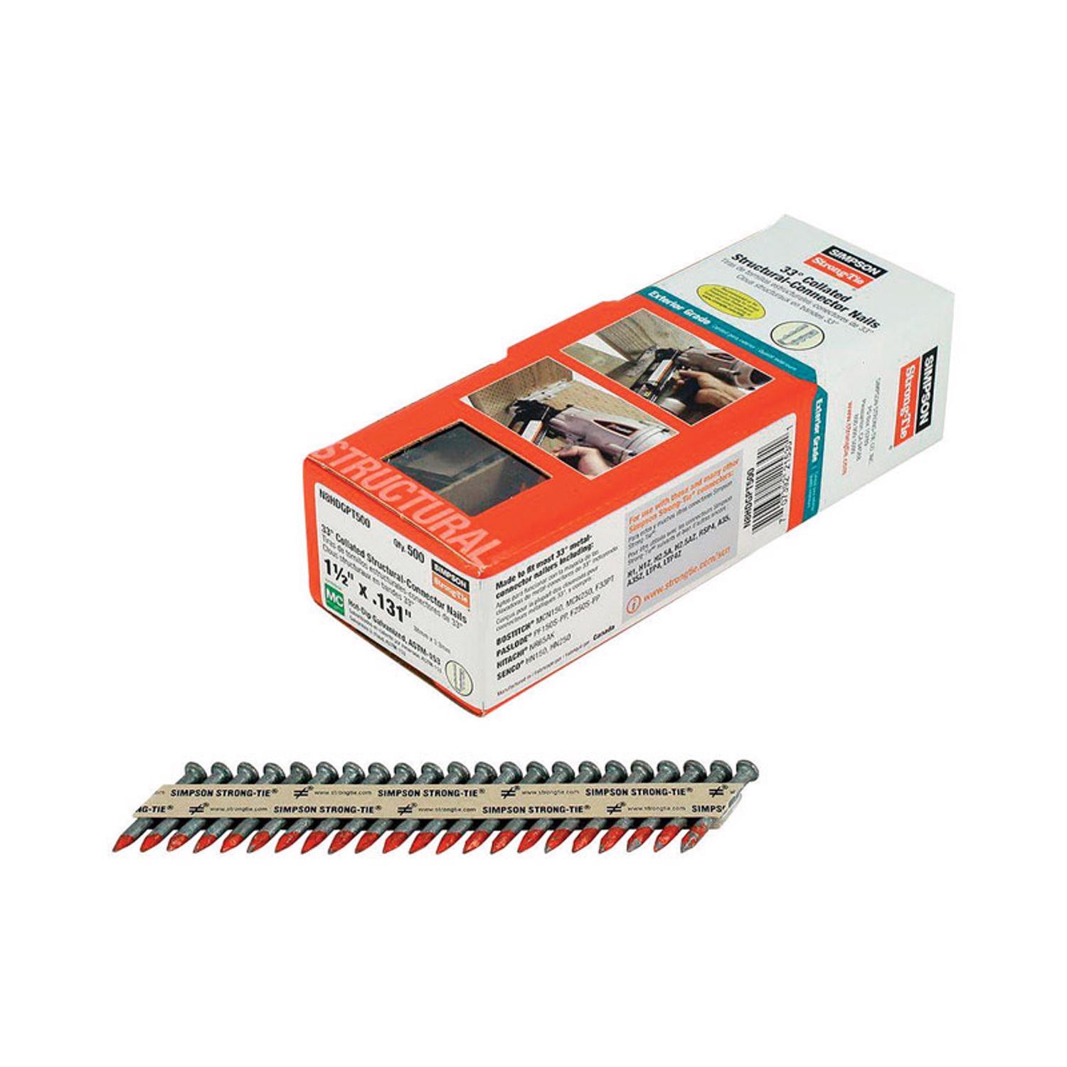 Simpson Strong-Tie N8HDGPT500 Hot Dip Galvanized Connector Nail 1-1/2 x 0.13 in.