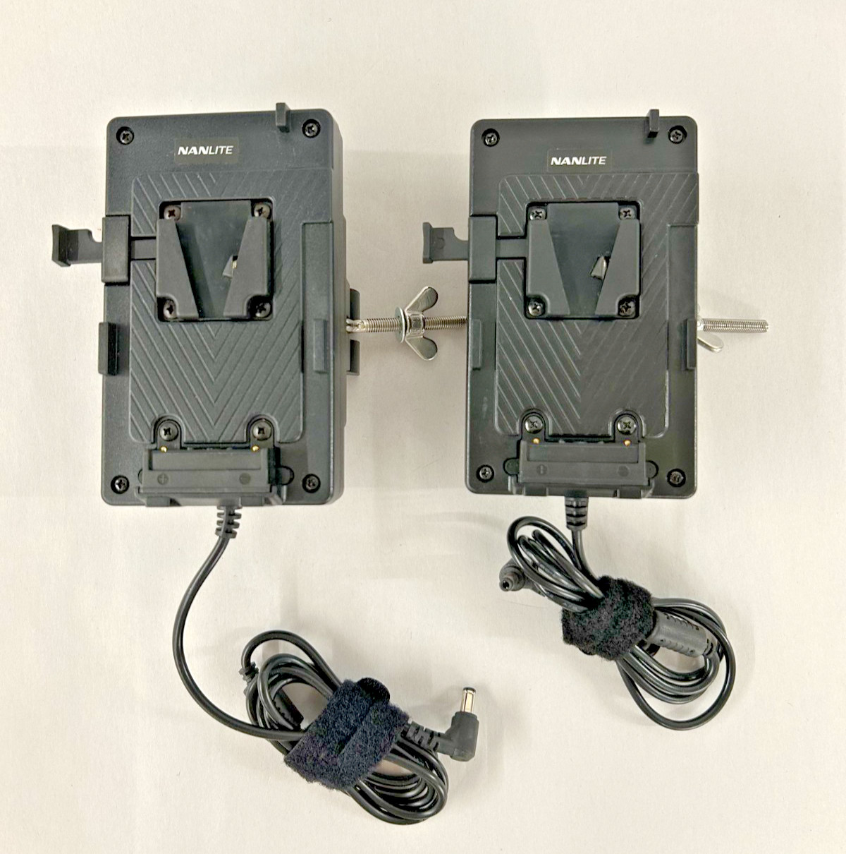 Two Nanlite V-Mount Plates w/ 2.5mm Connector & Clamp
