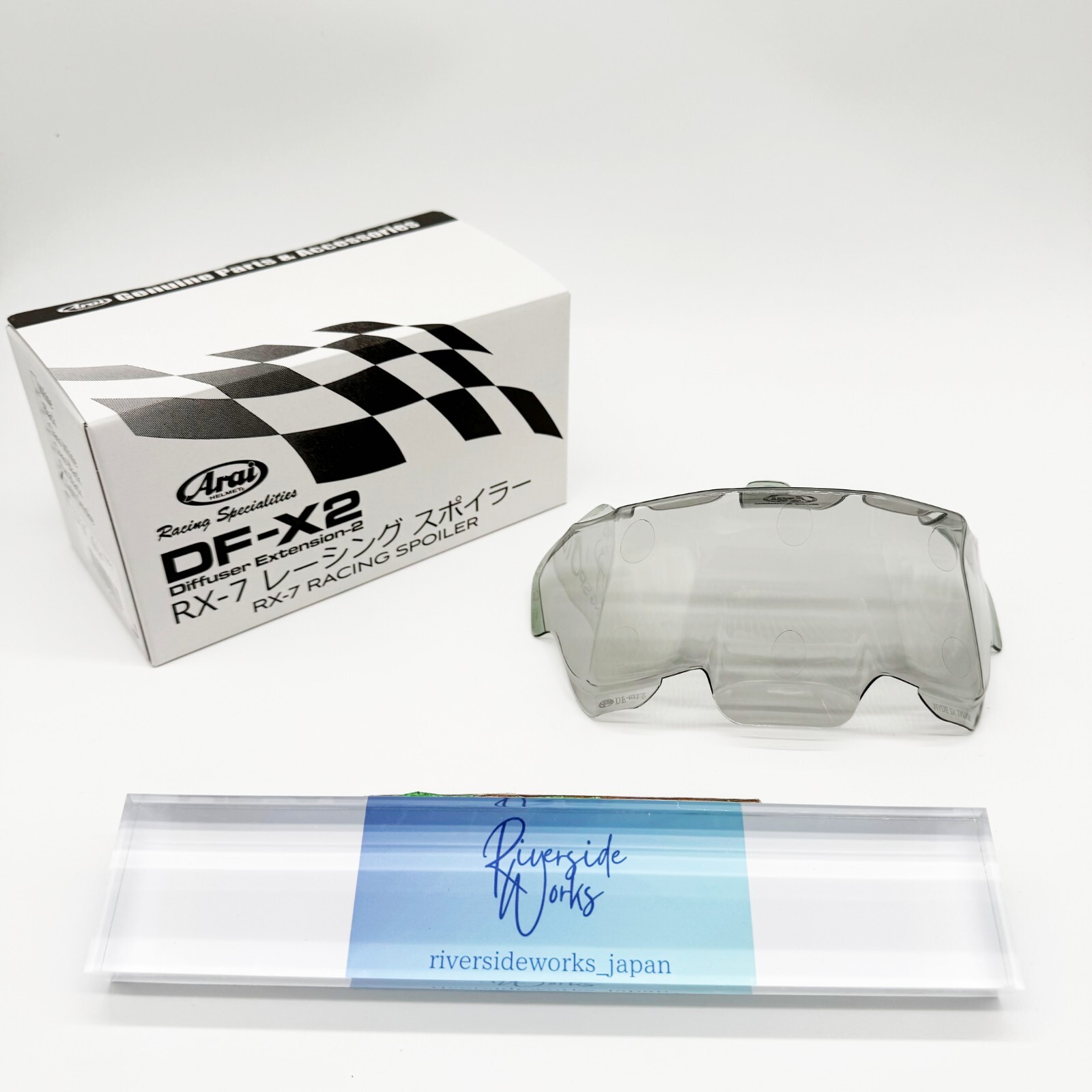 Arai RX-7X Racing Spoiler Light Smoke 105120 Helmet Parts RX-7V RX-7X Corsair-X
