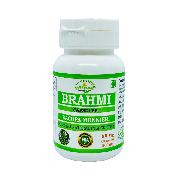 Brahmi (Bacopa Monnieri) Capsules for Memory Enhancement & Cognitive Support