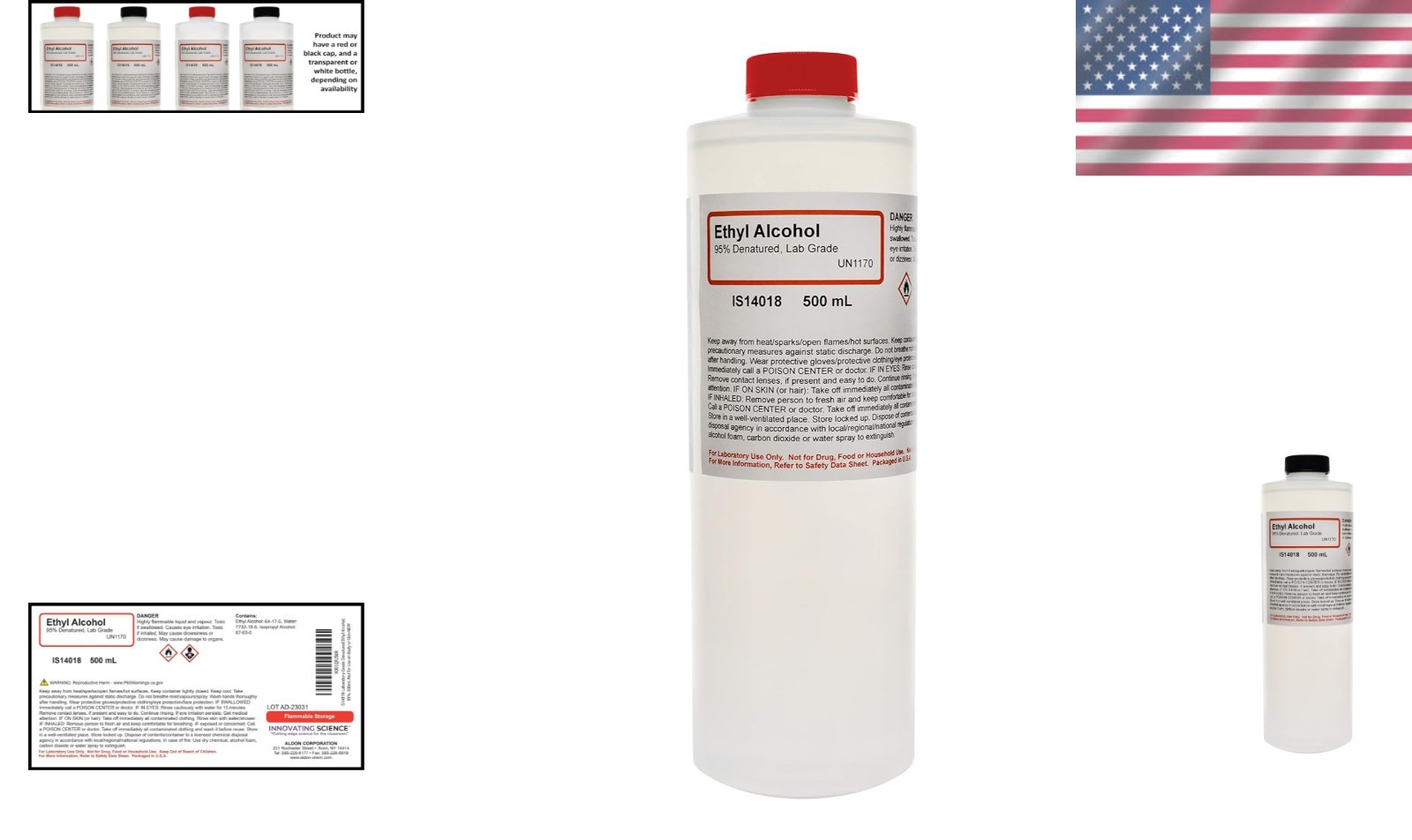 Versatile Denatured Ethanol Alcohol, 95% Purity for Lab & Educational Use