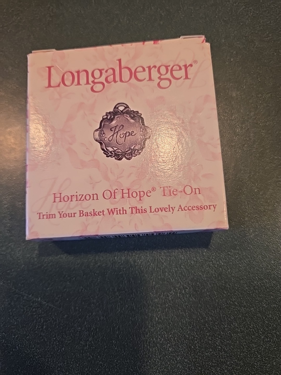 Longaberger 2001  HORIZON OF HOPE TIE ON Trim Your Basket Accessory  New In Box!