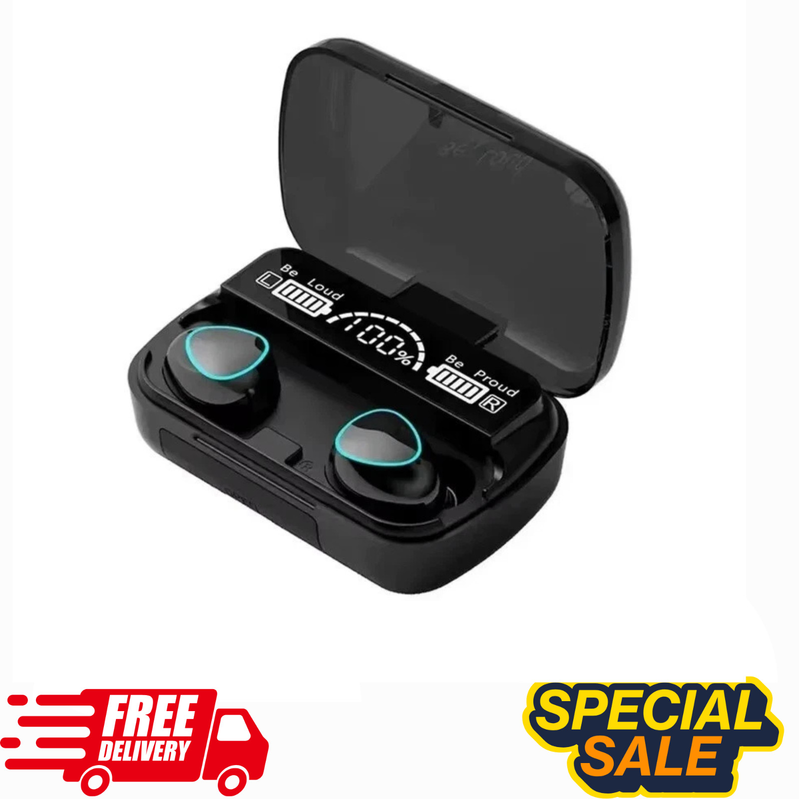 TWS Bluetooth 5.1 Earbuds Wireless Noise Cancelling Waterproof Headset